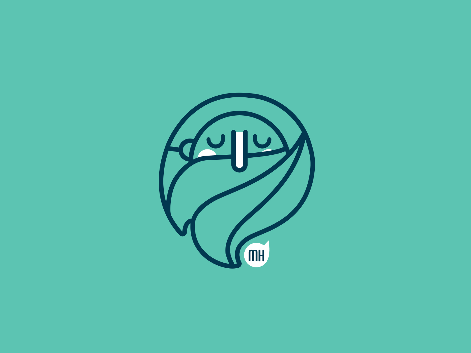 MH Logo by Mari Gil on Dribbble