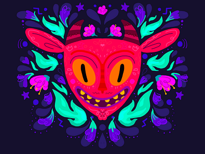 El diablito devil mexican evil floral patter
