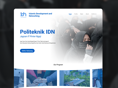 Landing Page - Politeknik IDN Website app branding design graphic design ui ux