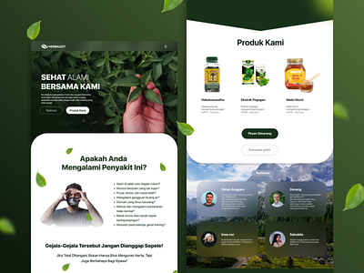 Landing Page - HERBALEZT herb herbal ui ux web
