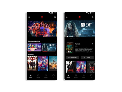 Movie App - Mflix app graphic design mobile ui ux