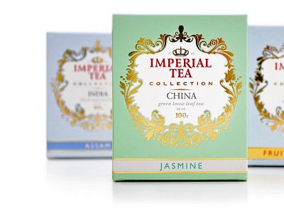 Imperial Tea branding design illustration logo typography