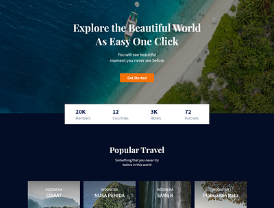 Travel Site design travel ui ux web