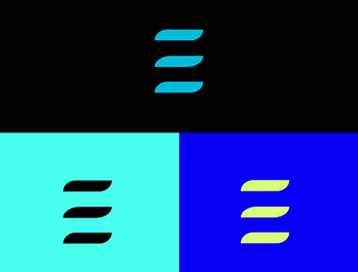 E Letter logo 3d branding graphic design logo