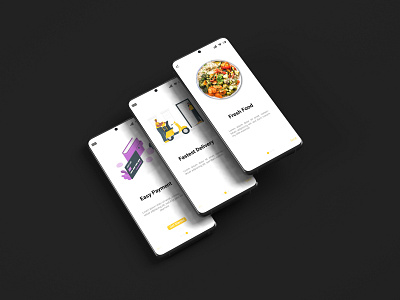 UI app design for food delivery app