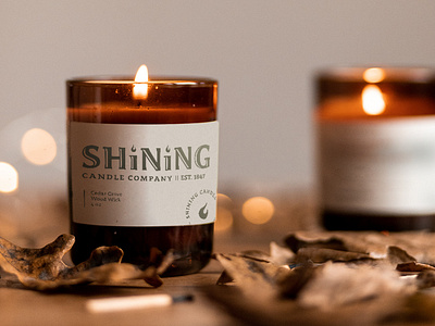Shining Candle Co. branding design logo packaging typography
