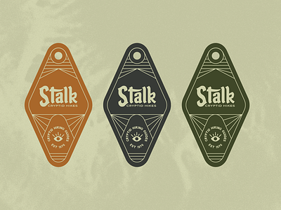 Stalk Tag Front branding design keychain logo typography vector