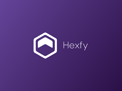 Hexfy brand hexagon illustration logo violet