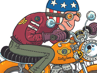 easy rider biggs childrens book everything goes illustration motorcycle mrbiggs