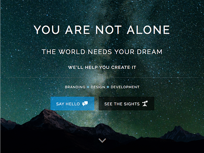 You Are Not Alone landing page website