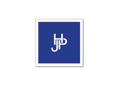 HJ&P Group blue letterpress logo