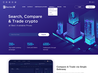 BestecX - A Crypto Currency Trading Webapp Portal branding crypto currency icon logo ui ux