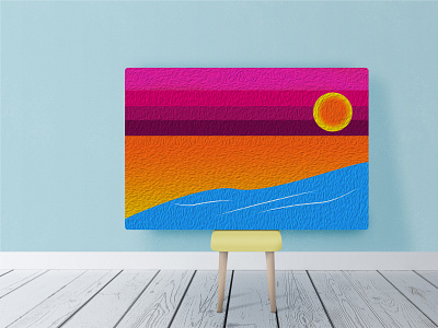 gradation beach chiller chilln design drawing illustration illustrator paint surfers surfing