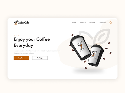 Coffee Cube website V2 adobexd coffee design dribbble graphic design trending ui ux website xd