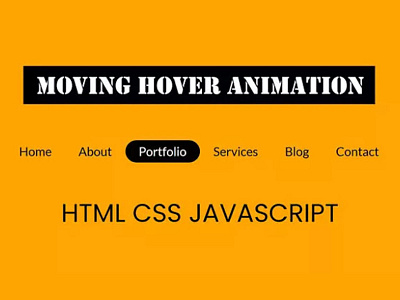 Menu CSS Animation with moving hover effect css css animation css3 frontend hover animation html html css html5 navbar webdesign