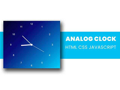 Analog Clock using HTML CSS and Javascript css css3 design frontend html html css html5 javascript javascript animation jquery ui ui webdesign