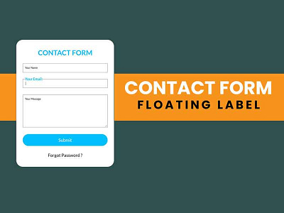 Contact Form with Floating Label Animation contact form css css animation css snippets css3 form ui design frontend html html css html5 login form webdesign