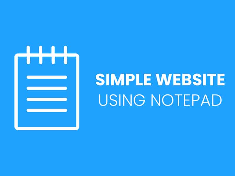 Simple Webpage Using Notepad For Beginners By Codingflicks On Dribbble