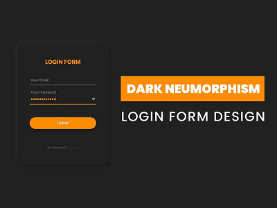 Dark Neumorphism Login Form Design css css animation css3 design frontend html html css html5 javascript login form neumorphism webdesign