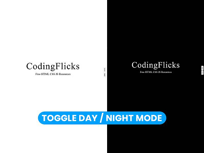 Toggle Day Night Mode HTML CSS & Javascript bootstrap css css animations css snippets css3 frontend html html css html5 javascript webdesign