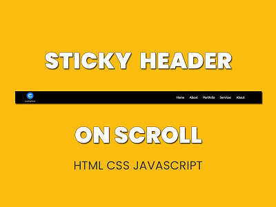 Animated Sticky Header on scroll with HTML CSS and Javascript css css3 frontend html html css html5 javascript jquery navbar sticky nav webdesign