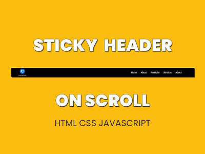 Animated Sticky Header on scroll with HTML CSS and Javascript