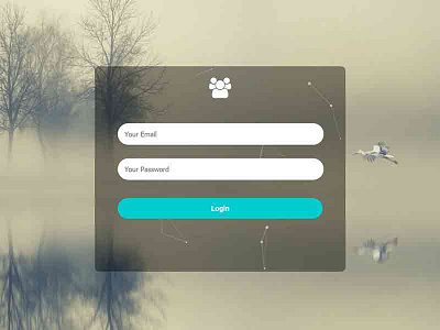 Transparent Login Form with Particles Effect