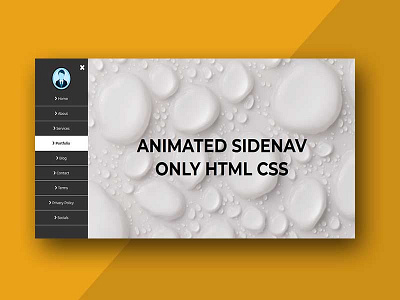 Sidebar Menu Using only Html and CSS animated sidebar css css menu css3 frontend html html css html5 sidebar sidenav webdesign