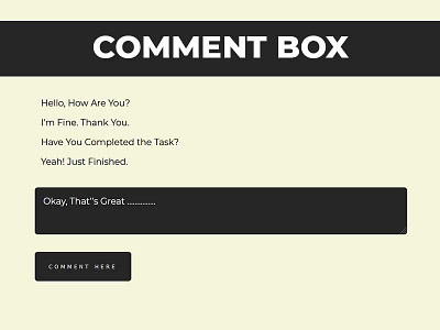 Simple Comment Box using Vue JS