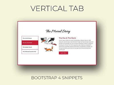 Responsive Bootstrap 4 Vertical Tab Design
