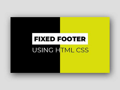 Fixed Bottom Footer