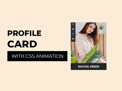 Profile Card using HTML5 and CSS3 animation css css3 frontend html html css html5 profile card webdesign