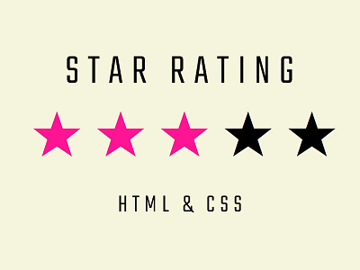 Star rating Effect using CSS