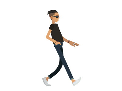 walk #1 after effects animation gif humanly illustrator motion graphics vector walk cycle