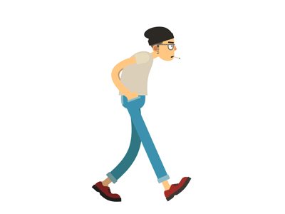 walk #2 after effects animation gif illustrator jae motion graphics vector walk cycle