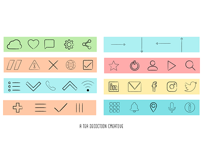 PaintBrush Web Icon Set branding design flat icon illustration minimal ui vector web website