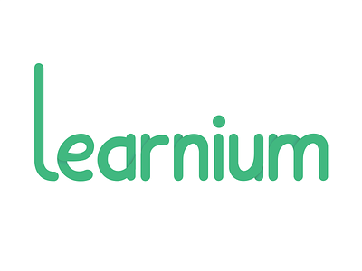 Learnium - Logo for startup design flat handwriting illustator logo script scripting shadow startup typography