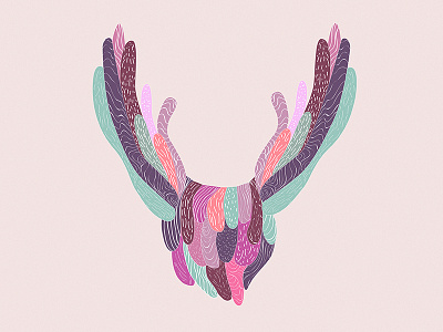 Flying - abstract illustration