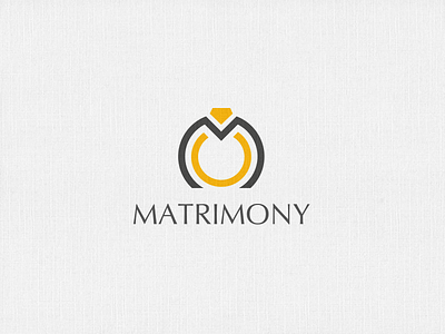 Matrimony logo logo marriage matrimony minimalism minimalist ring rings