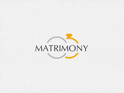 Matrimony logo 2 circle clean logo marriage matrimony minimalism minimalist ring rings