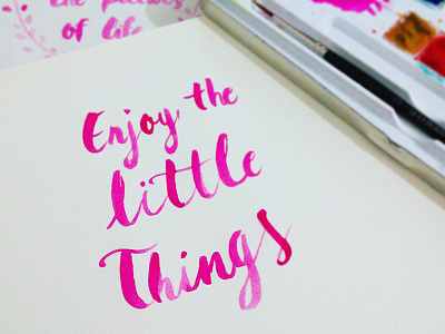 Enjoy ! enjoy lettering type typography watercolors