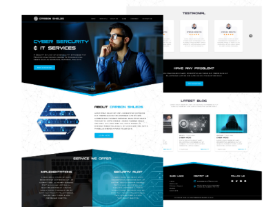 Cyber Security attractive creative cyber cybersecurity landing page minimal