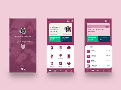 Mobile Banking App app design ui ui ux user interface visual design web design