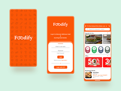 Food App mobile design mobile ui ui ui ux ui design user interface visual design