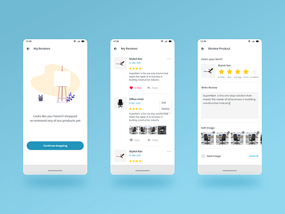 Artboard 1 design empty states mobile design my review states my reviews rate product rating reviews ui ux user interface