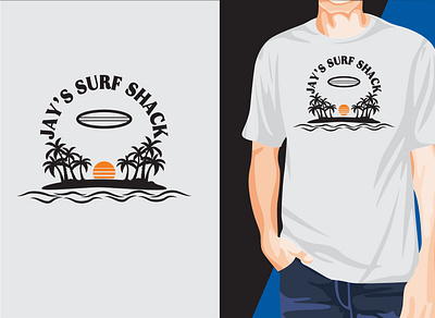 Awesome Eye-Catchy Jay's Surf Shack T-shirt Design t shirt logo