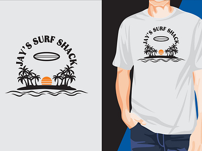 Awesome Eye-Catchy Jay's Surf Shack T-shirt Design