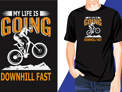 Awesome Eye-Catchy Modern Cycling T-shirt Print Design