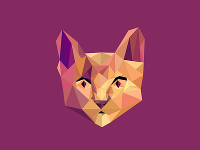 Polygon Cat animal cat geometric illustrator lowpoly polygon shapes vector