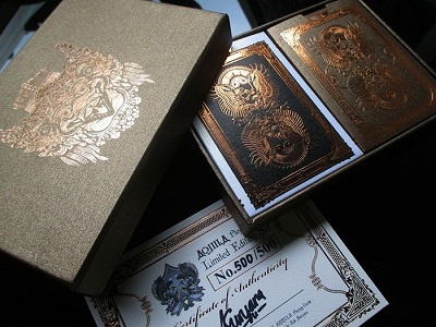 Aquila Collector Box aquila embosse foil playing cards